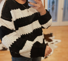 Load image into Gallery viewer, Striped Crew Neck Sweater