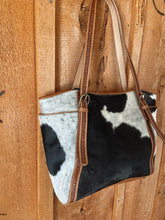Load image into Gallery viewer, Briggs Hand-tooled & Hairon Hide Bag