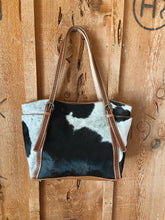 Load image into Gallery viewer, Briggs Hand-tooled & Hairon Hide Bag