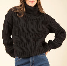 Load image into Gallery viewer, Black Turtleneck Sweater