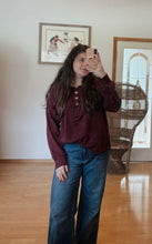 Load image into Gallery viewer, Ribbed Henley Knit Top
