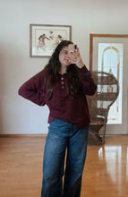 Load image into Gallery viewer, Ribbed Henley Knit Top
