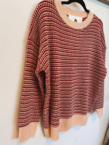 Red & White Stripe Sweater
