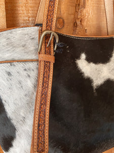 Briggs Hand-tooled & Hairon Hide Bag