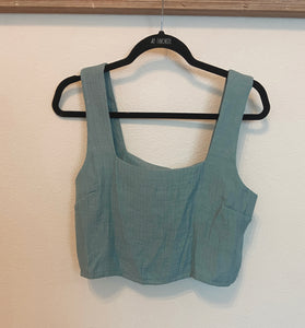 Indigo Square Neck Top