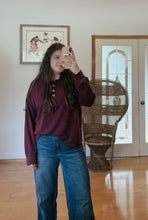 Load image into Gallery viewer, Ribbed Henley Knit Top
