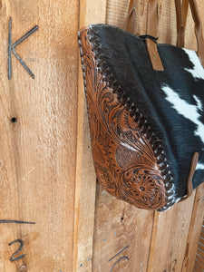 Emerson Hand-Tooled & Hairon Hide Bag