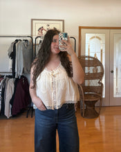 Load image into Gallery viewer, Tie Front Lace Tank

