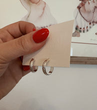 Load image into Gallery viewer, Vintage Band Stud Hoops: 14mm
